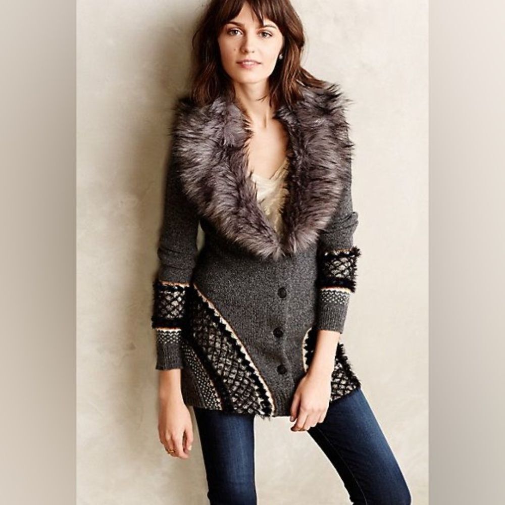 Anthropologie Sleeping On Snow XS grey sweater - Picture 3 of 3